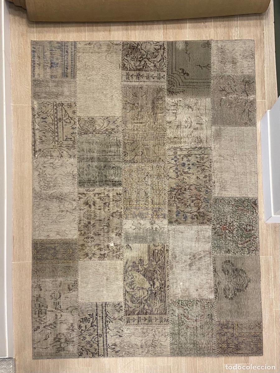 Antig&uuml;edades: Alfombra &ldquo;Patchwork Natural&rdquo; Mohebban - Turqu&iacute;a - Foto 3