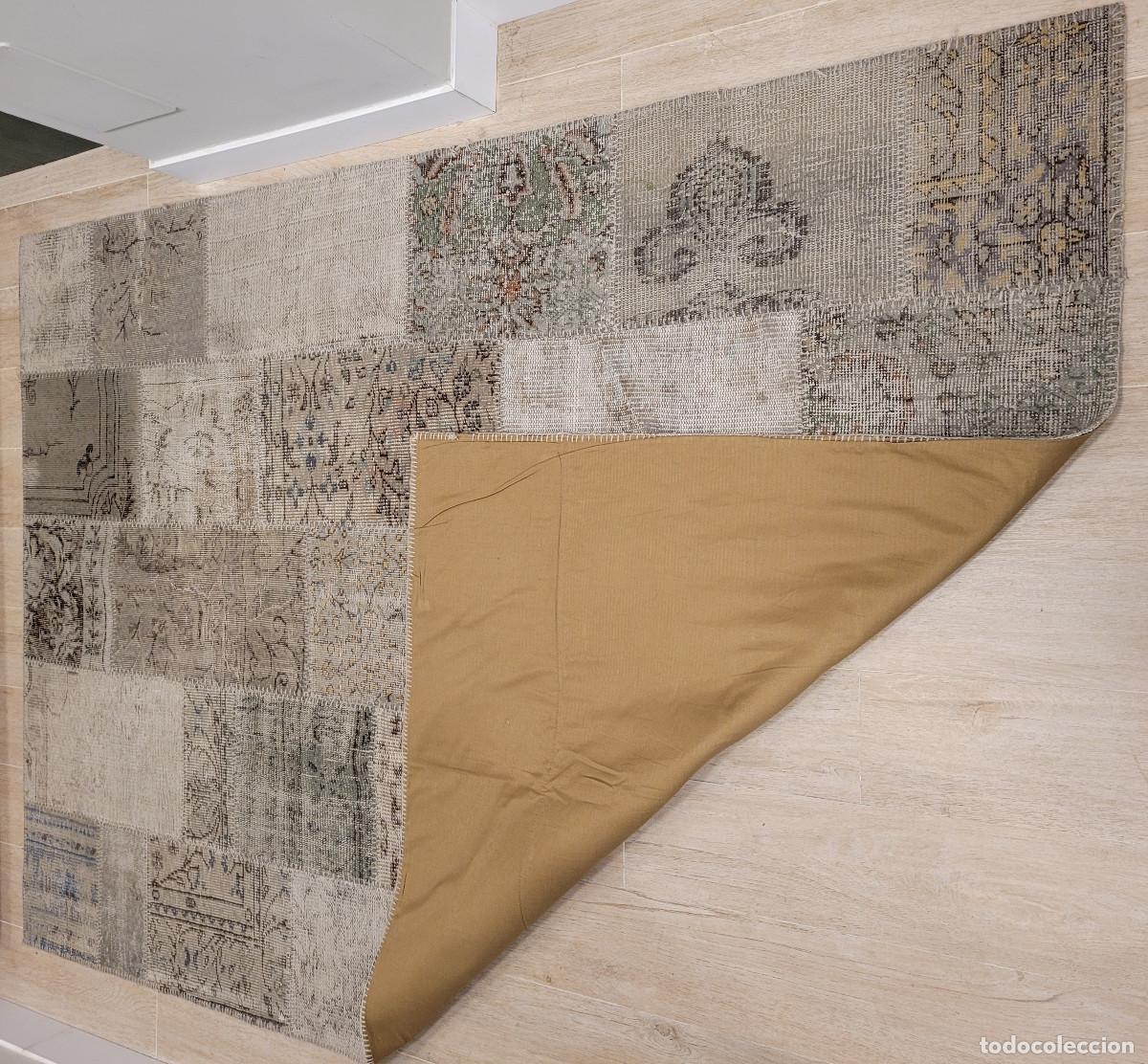 Antig&uuml;edades: Alfombra &ldquo;Patchwork Natural&rdquo; Mohebban - Turqu&iacute;a - Foto 11