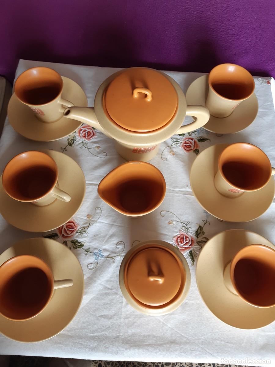 Antig&uuml;edades: juego de caf&eacute; dos colores - Foto 1