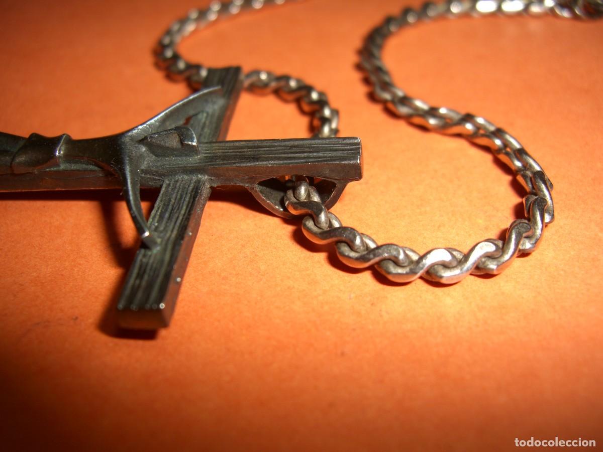 Antig&uuml;edades: CRUCIFIJO DE PLATA CON CADENA - Foto 7