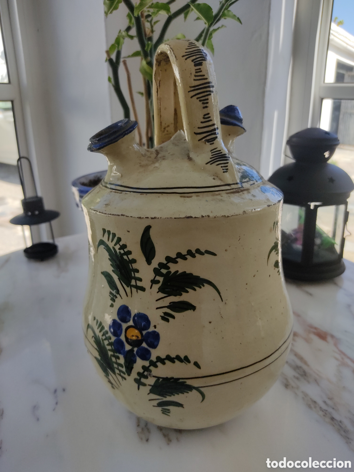 Antig&uuml;edades: antiguo botijo jarron ceramica - Foto 2
