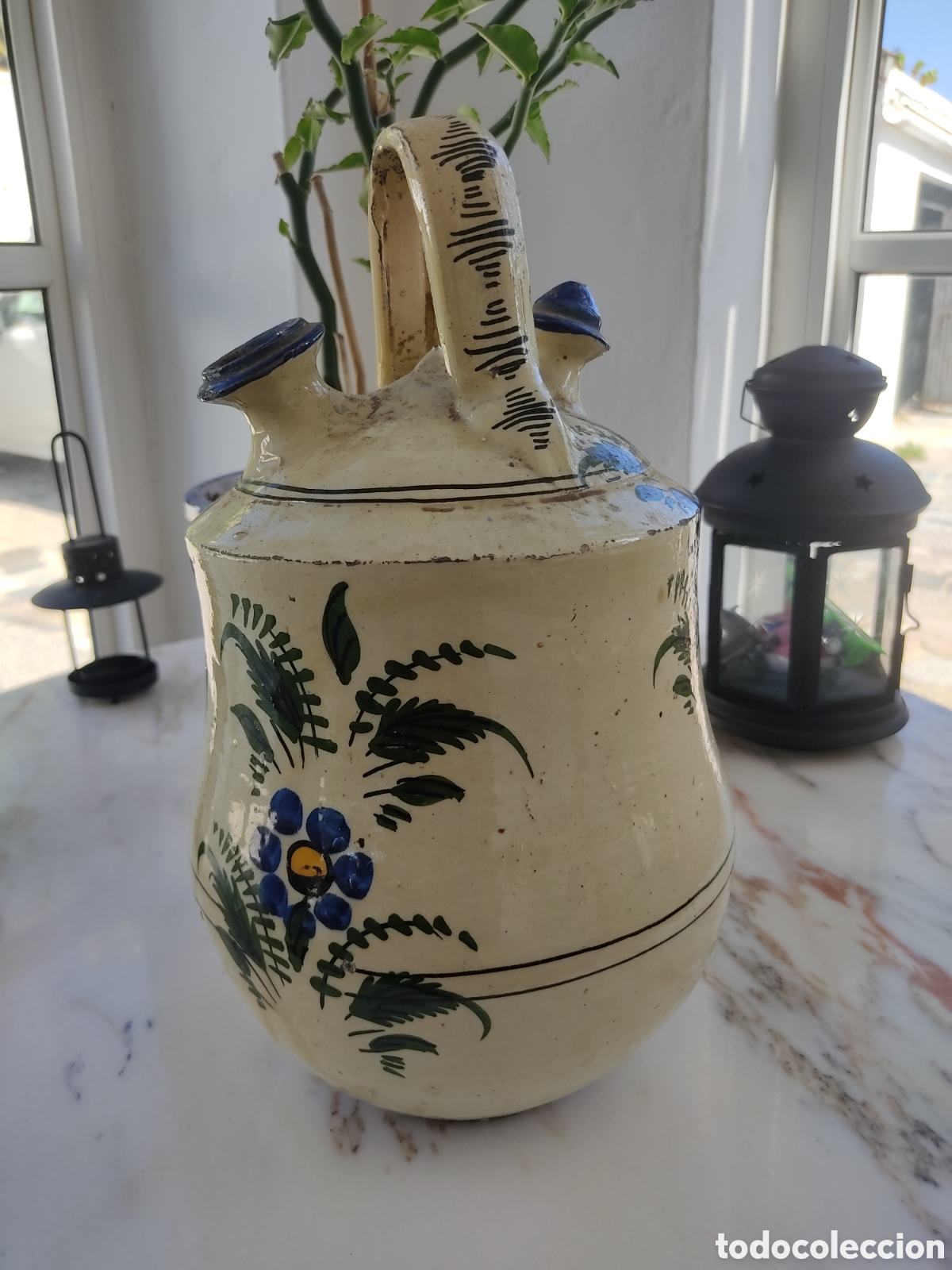 Antig&uuml;edades: antiguo botijo jarron ceramica - Foto 3