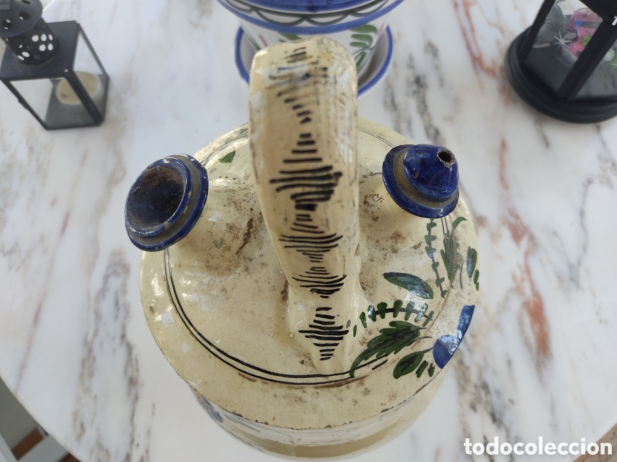 Antig&uuml;edades: antiguo botijo jarron ceramica - Foto 4