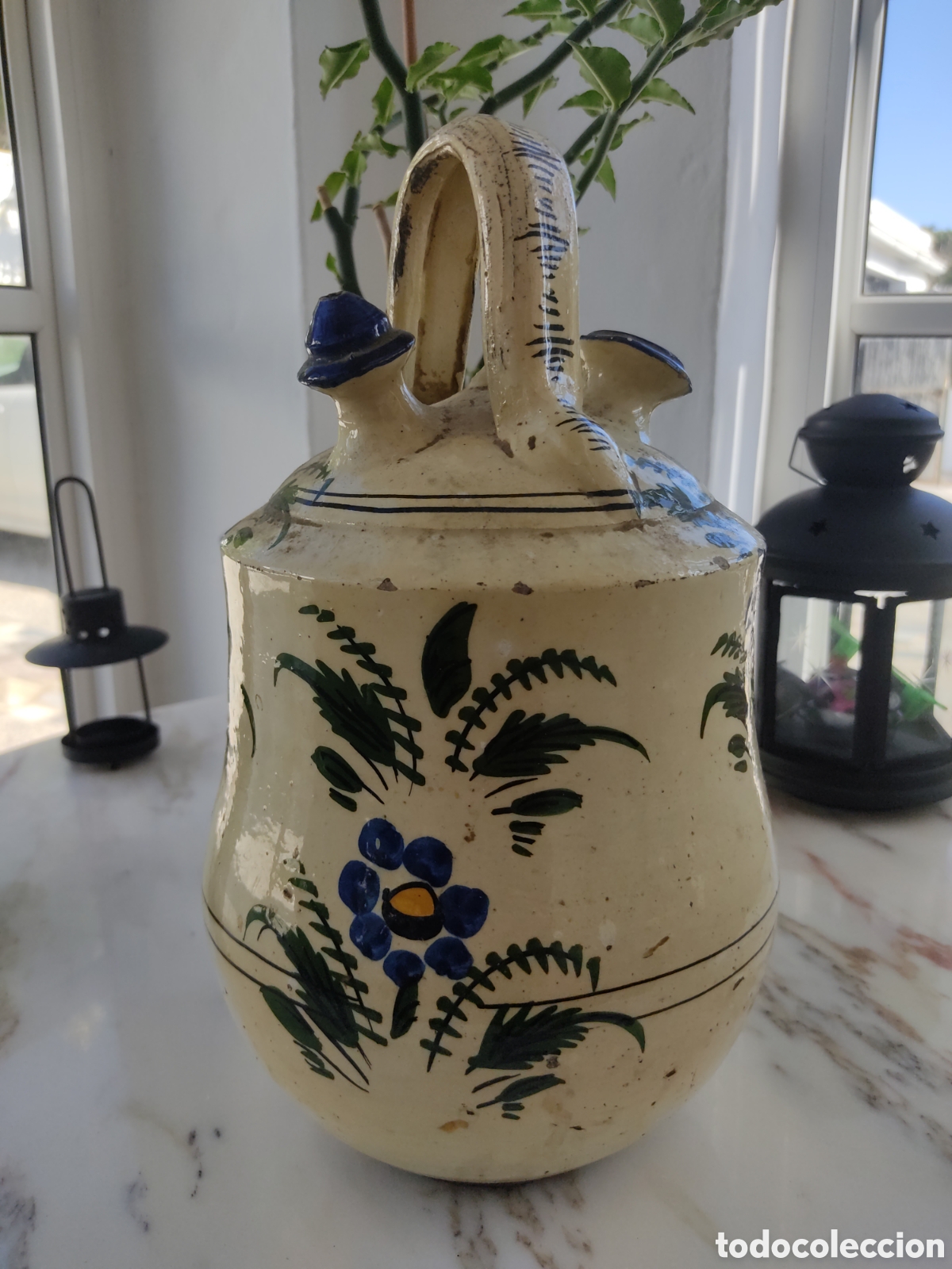 Antig&uuml;edades: antiguo botijo jarron ceramica - Foto 1