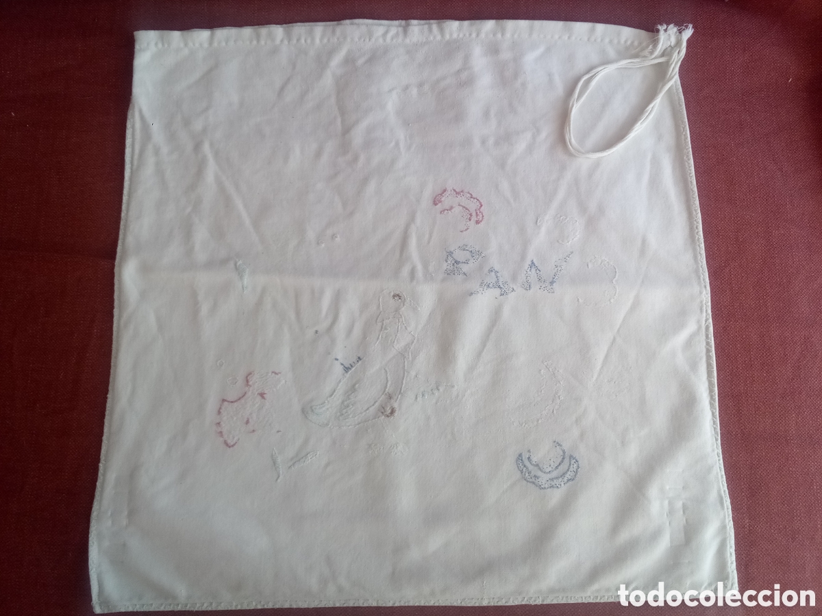 Antig&uuml;edades: BOLSA PAN HECHA Y BORDADA A MANO - A&Ntilde;OS 20/40