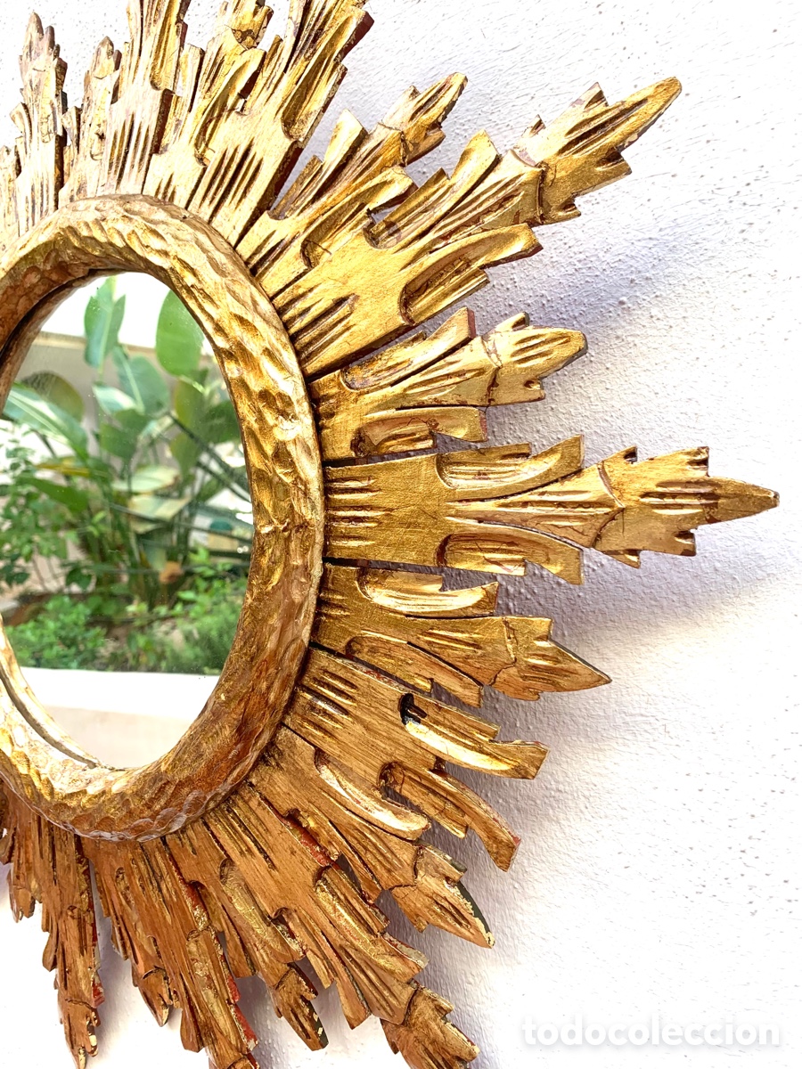 Antig&uuml;edades: ESPEJO SOL MADERA - Foto 7