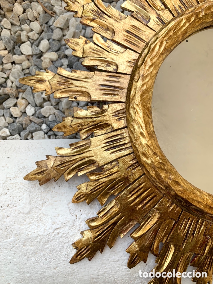 Antig&uuml;edades: ESPEJO SOL MADERA - Foto 8