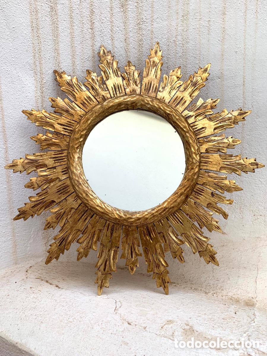 Antig&uuml;edades: ESPEJO SOL MADERA - Foto 9