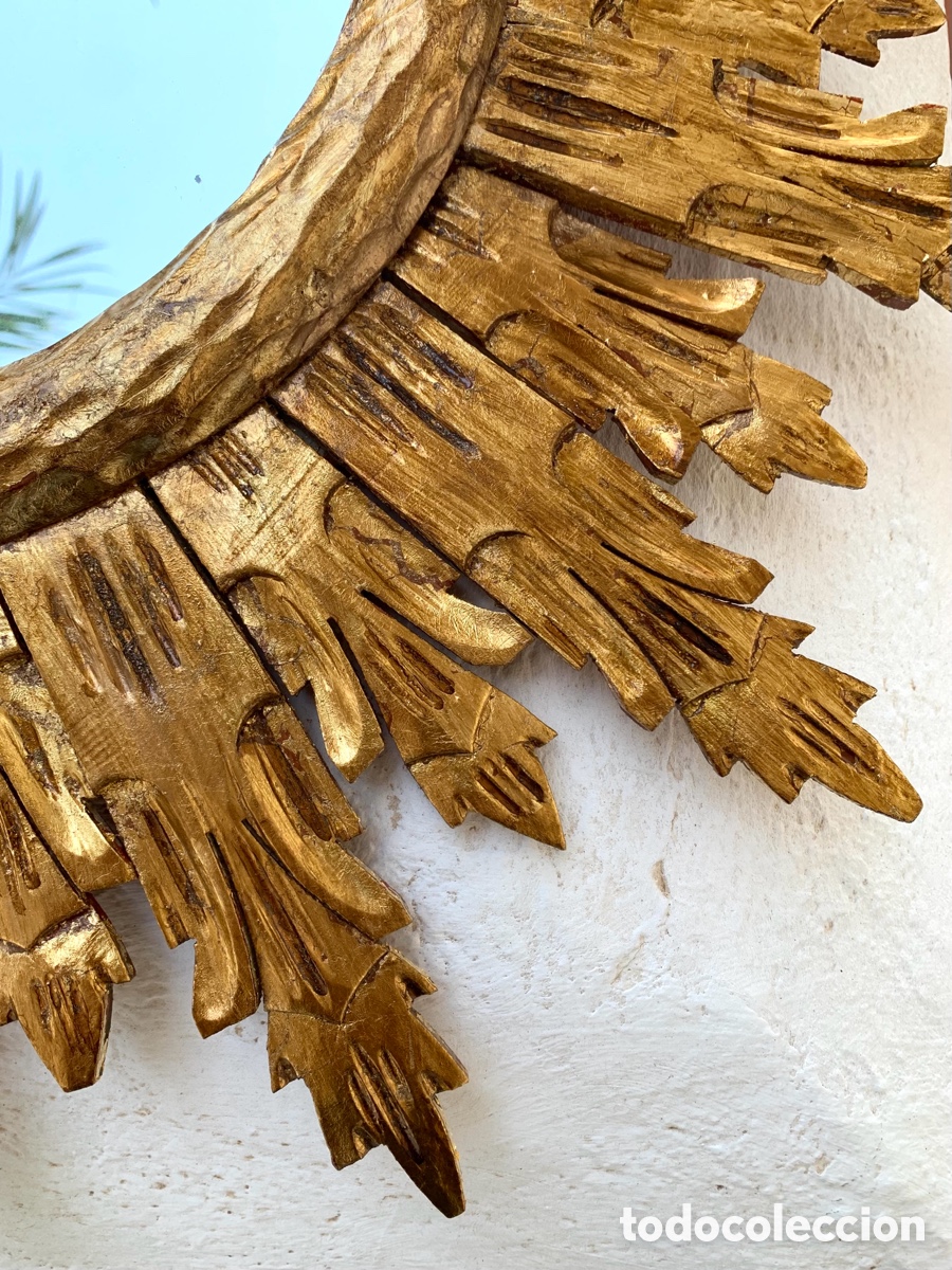 Antig&uuml;edades: ESPEJO SOL MADERA - Foto 10