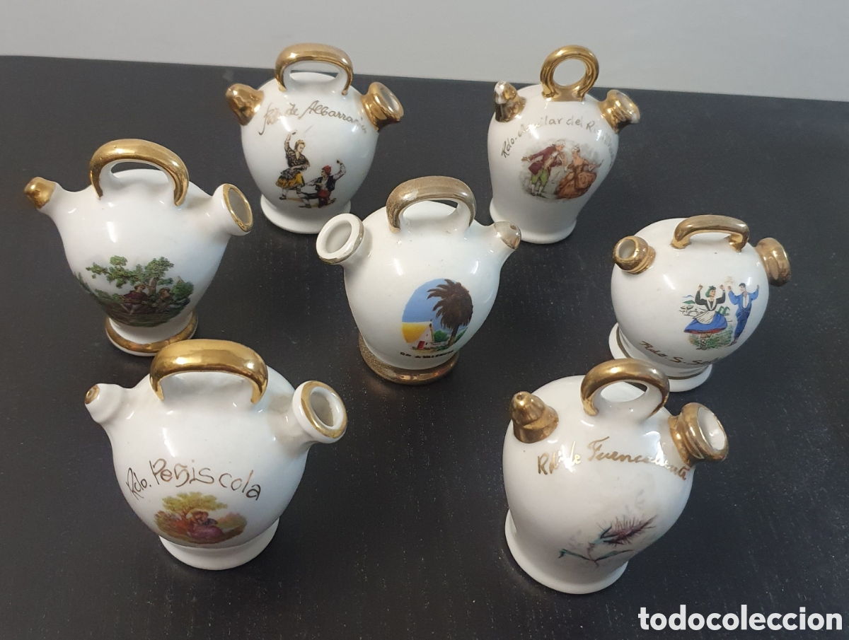 Antig&uuml;edades: 7 botijos peque&ntilde;os decorativos - Foto 2