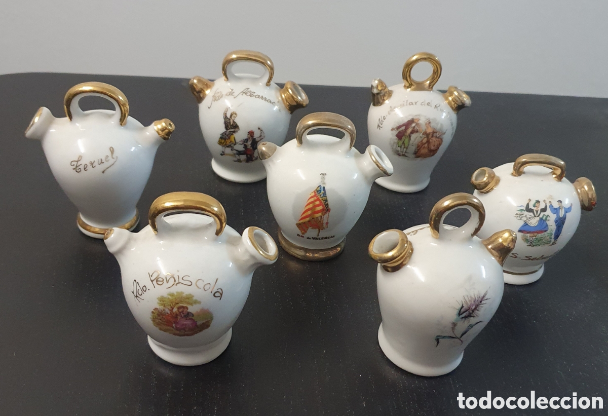 Antig&uuml;edades: 7 botijos peque&ntilde;os decorativos - Foto 3