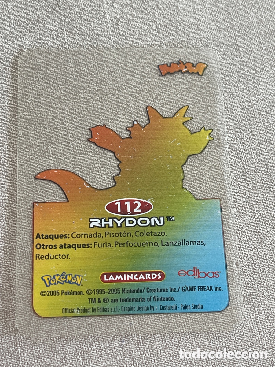 Antig&uuml;edades: Carta Pok&eacute;mon Rhydon - Foto 2