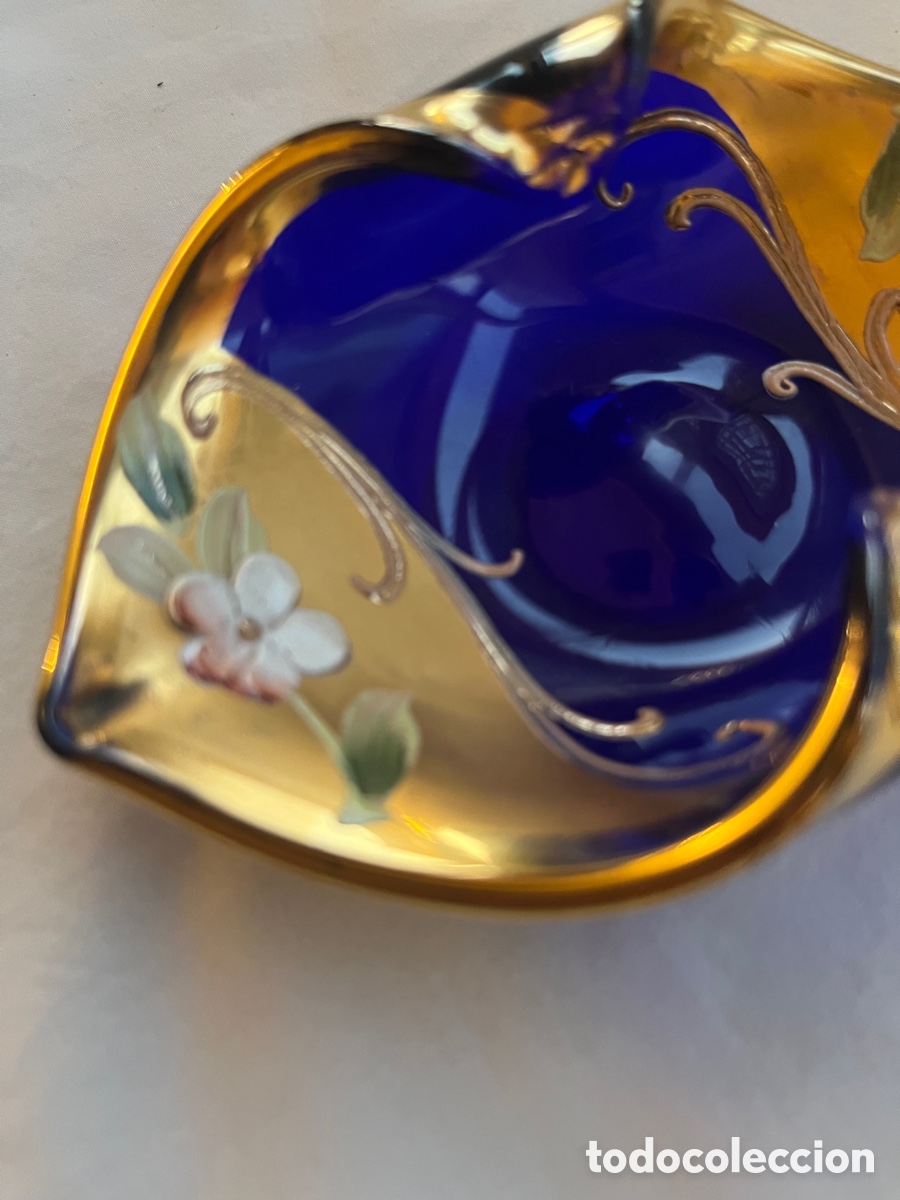 Antig&uuml;edades: Cuenco de cristal de Murano pintado a mano - Foto 2