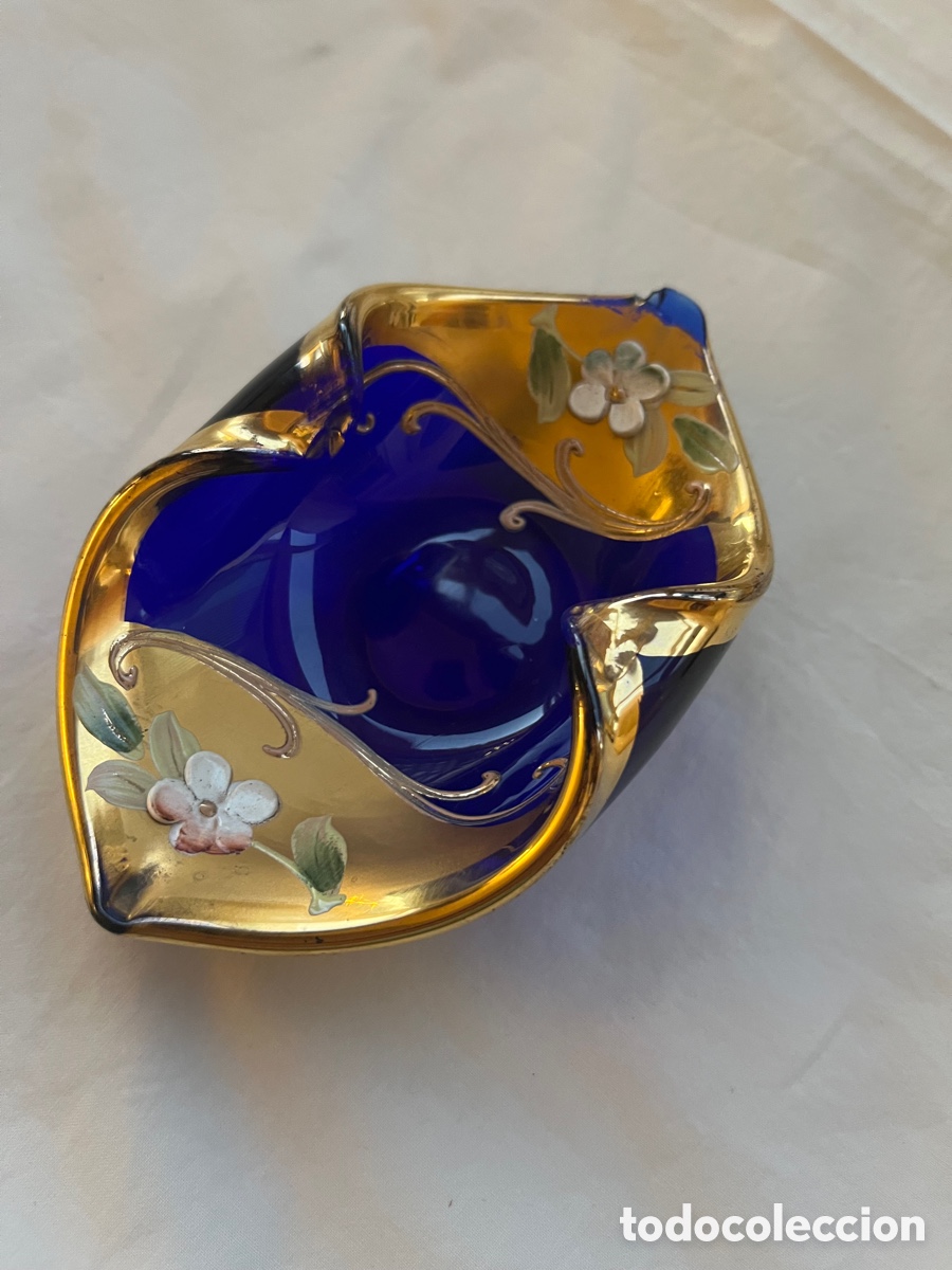 Antig&uuml;edades: Cuenco de cristal de Murano pintado a mano - Foto 3