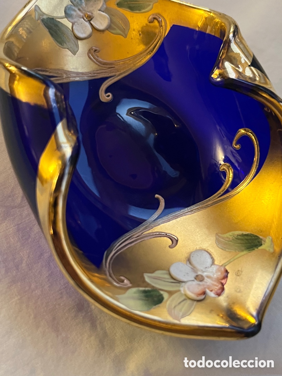 Antig&uuml;edades: Cuenco de cristal de Murano pintado a mano - Foto 7