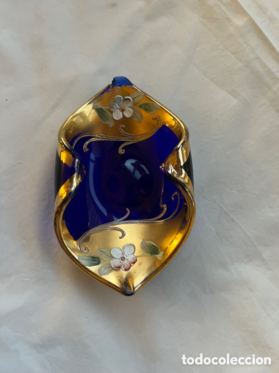 Antig&uuml;edades: Cuenco de cristal de Murano pintado a mano - Foto 1