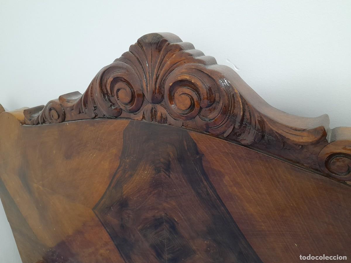 Antig&uuml;edades: Pie y cabecero de cama de madera dintel tallado &eacute;poca victoriana - Foto 3
