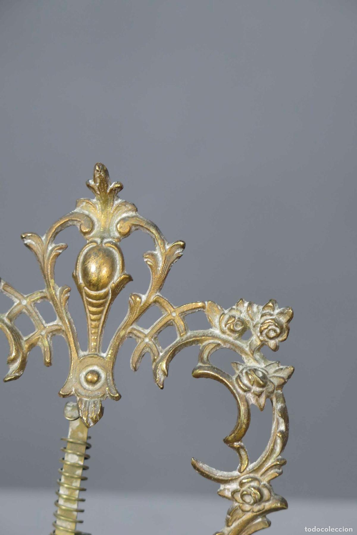Antig&uuml;edades: MARCO DE MADERA DE BRONCE DOARADO. HACIA 1890 - Foto 2