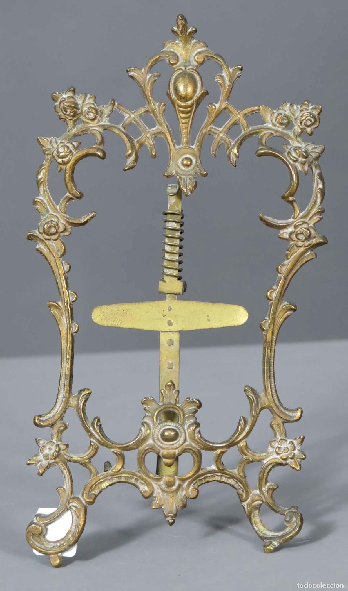 Antig&uuml;edades: MARCO DE MADERA DE BRONCE DOARADO. HACIA 1890 - Foto 1