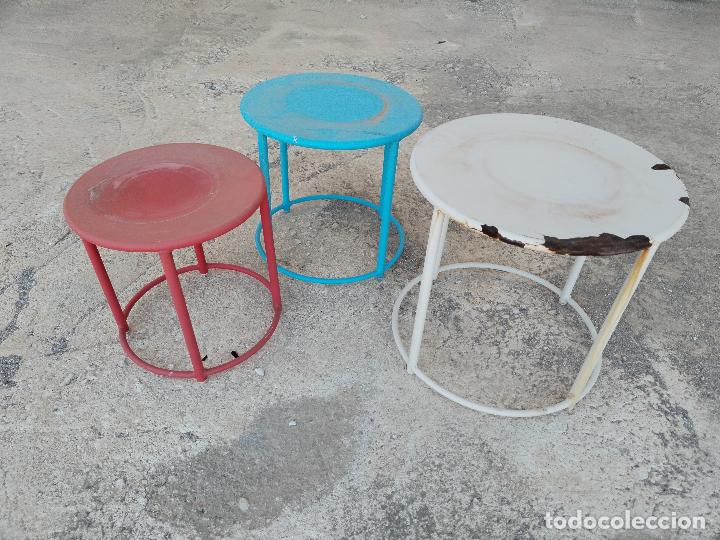 Antig&uuml;edades: set 3 mesas jardin - Foto 6