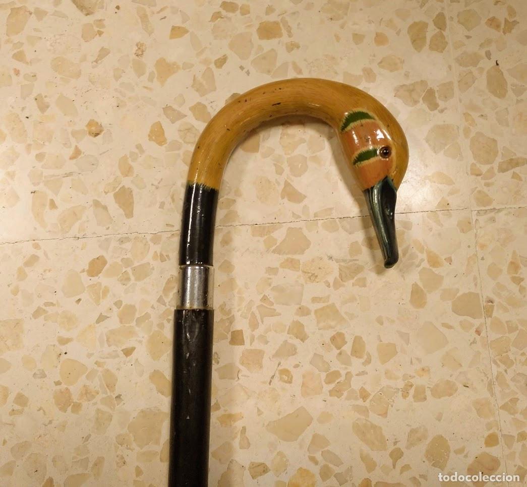 Antig&uuml;edades: Bonito bast&oacute;n mango cabeza pato. - Foto 1