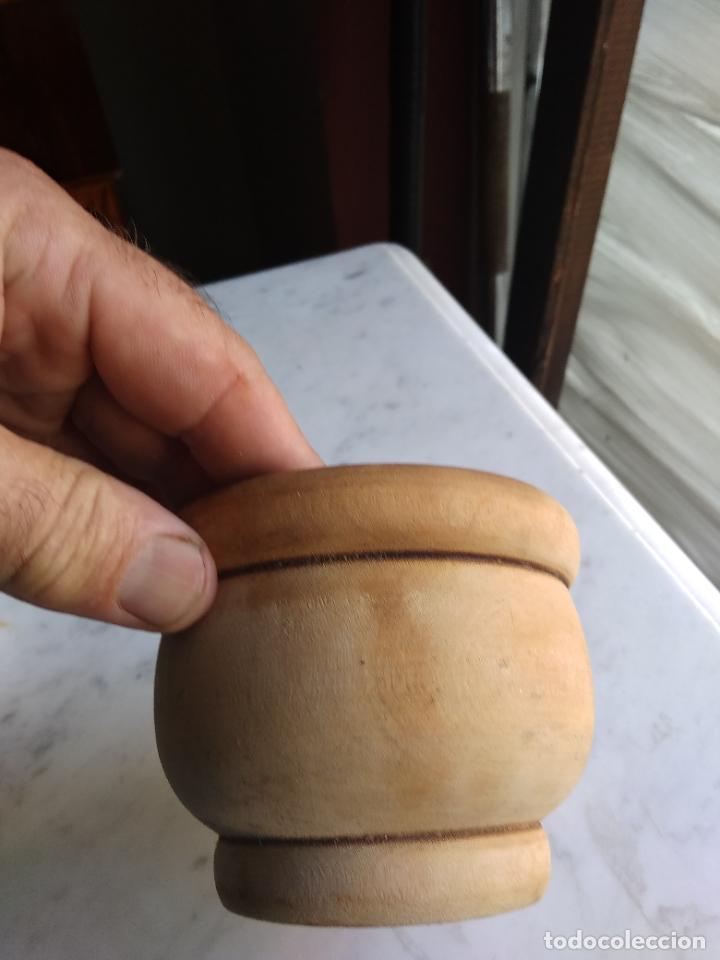 Antig&uuml;edades: Viejo mortero de madera. Caja r&uacute;stico. - Foto 4