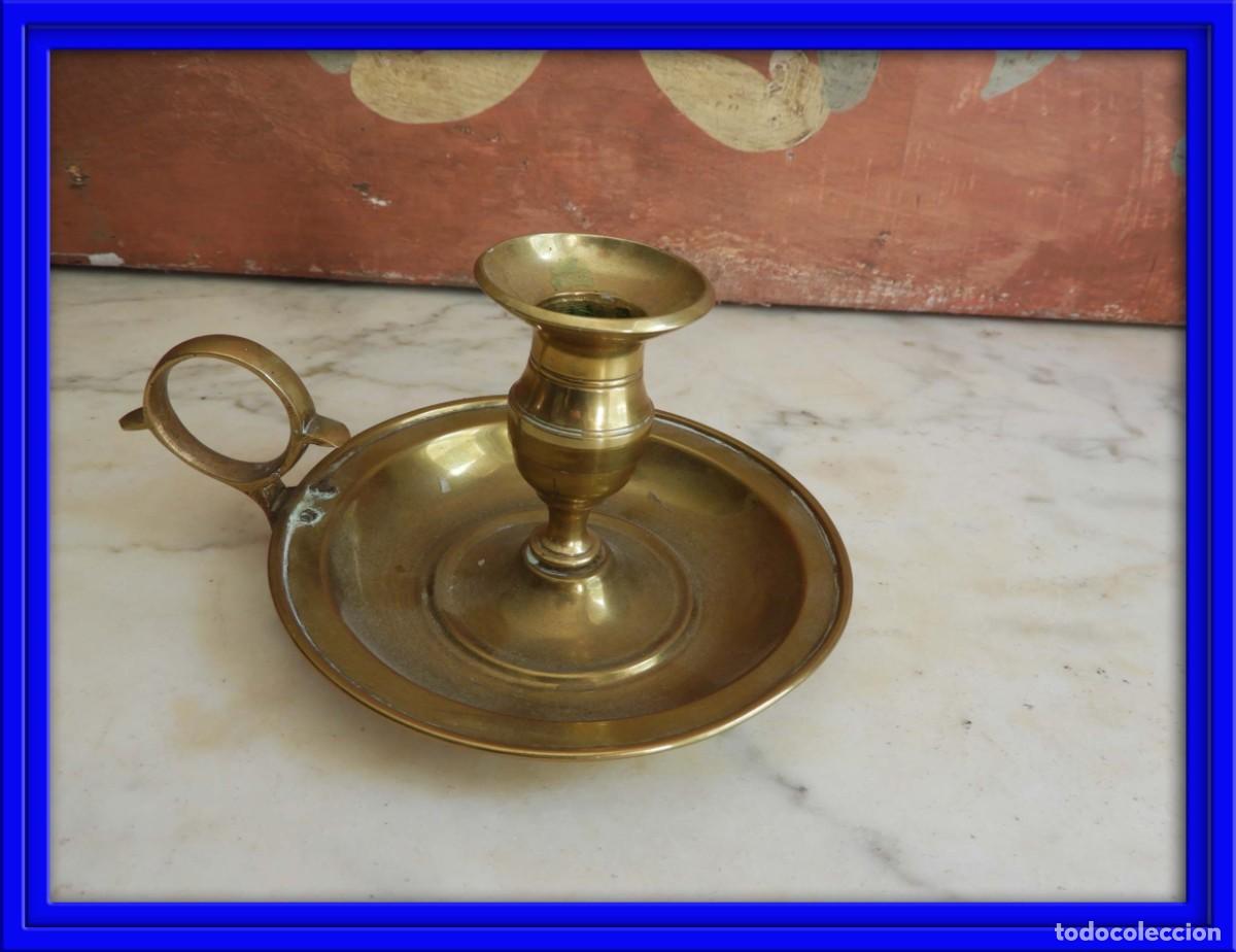 Antig&uuml;edades: ANTIGUA PALMATORIA DE BRONCE DORADO - Foto 1