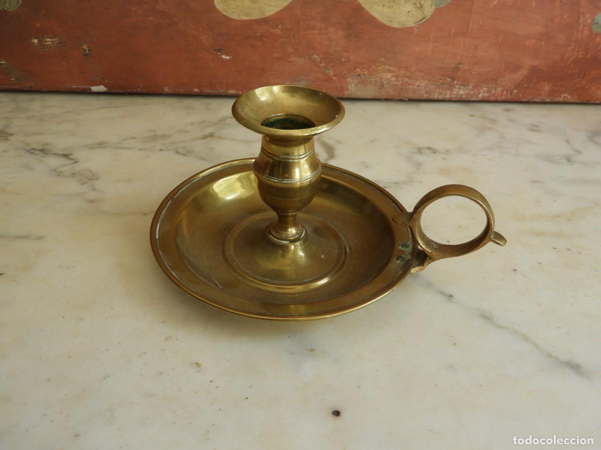 Antig&uuml;edades: ANTIGUA PALMATORIA DE BRONCE DORADO - Foto 4