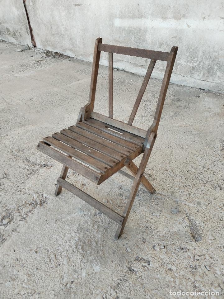Antig&uuml;edades: antigua silla plegable - Foto 2
