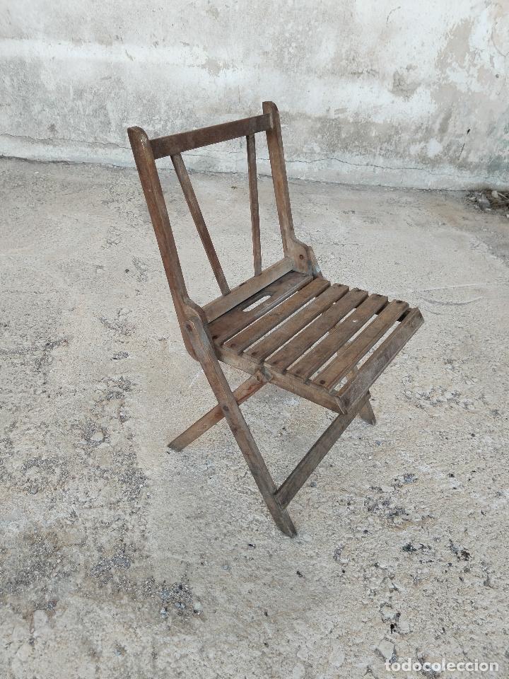 Antig&uuml;edades: antigua silla plegable - Foto 7