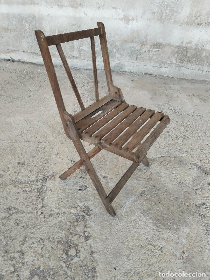 Antig&uuml;edades: antigua silla plegable - Foto 1