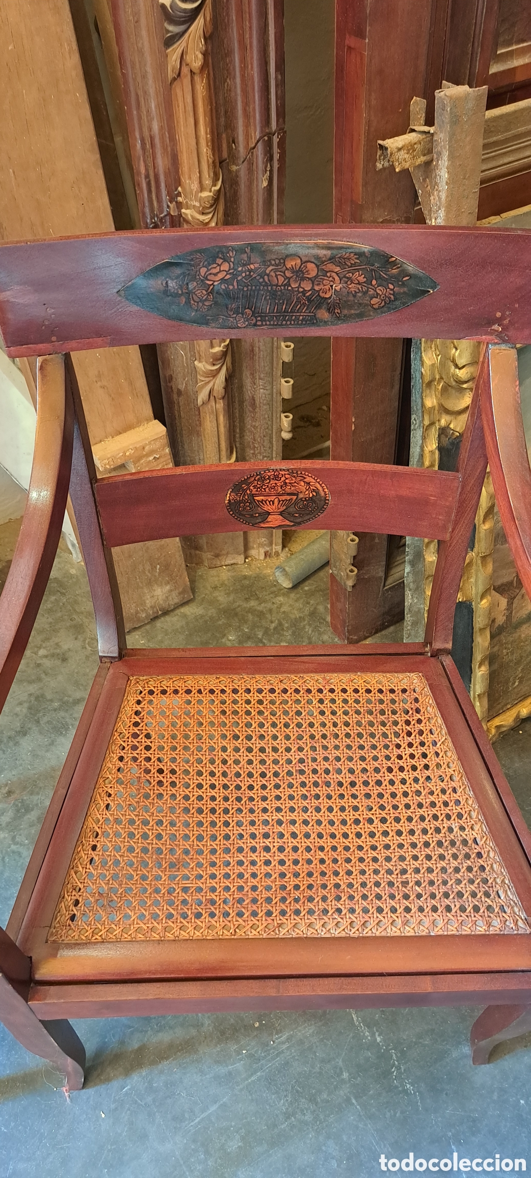 Antig&uuml;edades: Pareja de sillones imperio. - Foto 2