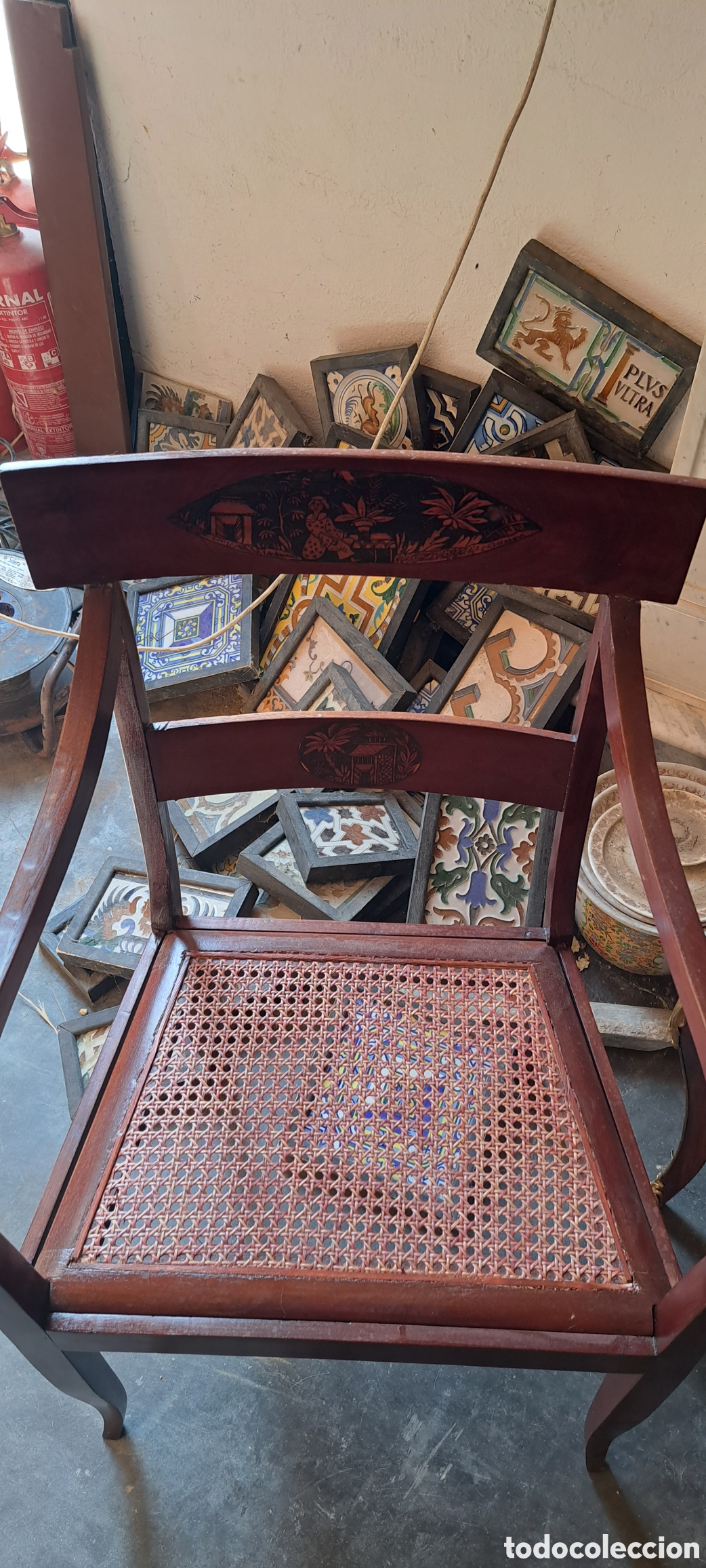 Antig&uuml;edades: Pareja de sillones imperio. - Foto 3