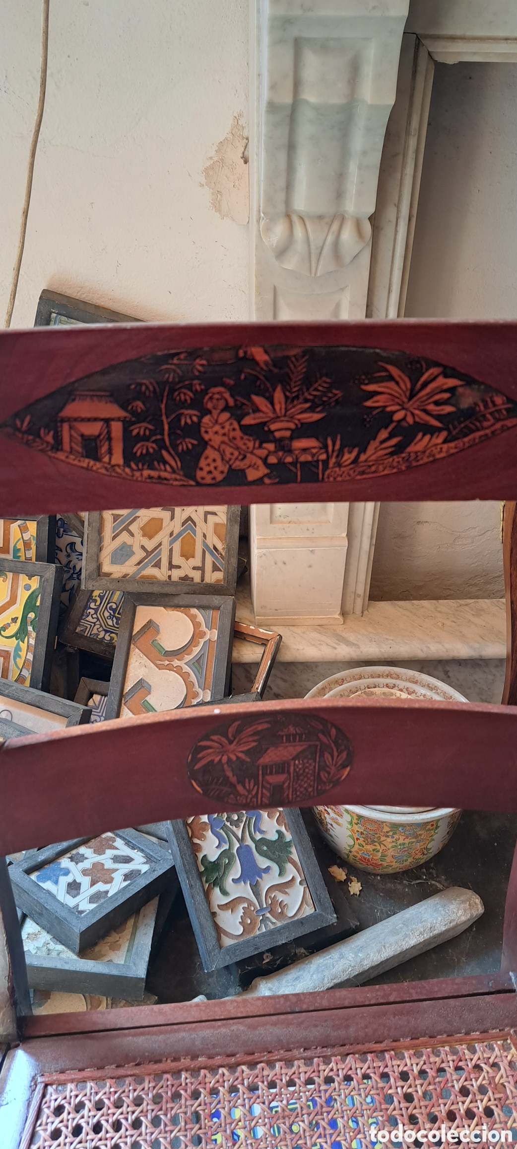 Antig&uuml;edades: Pareja de sillones imperio. - Foto 4