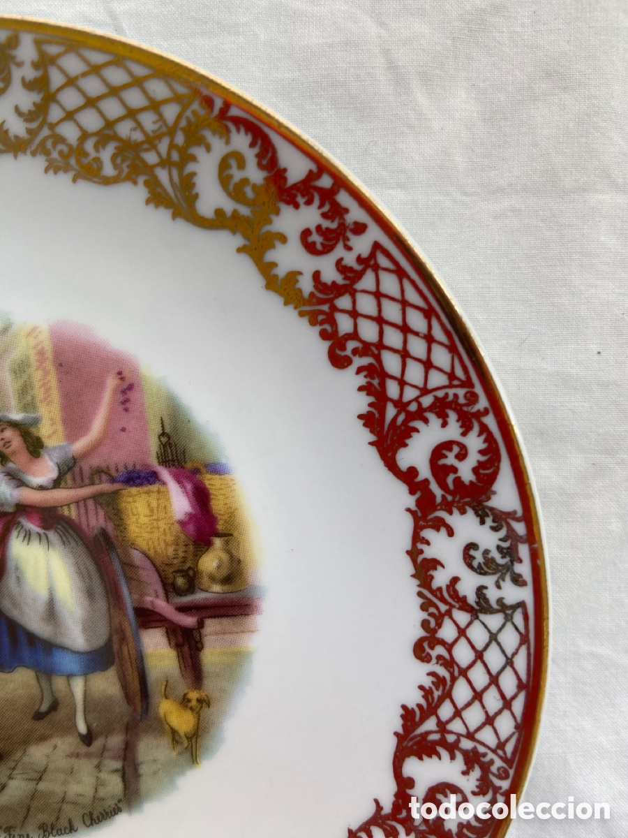 Antig&uuml;edades: Set de platos de porcelana - Foto 4