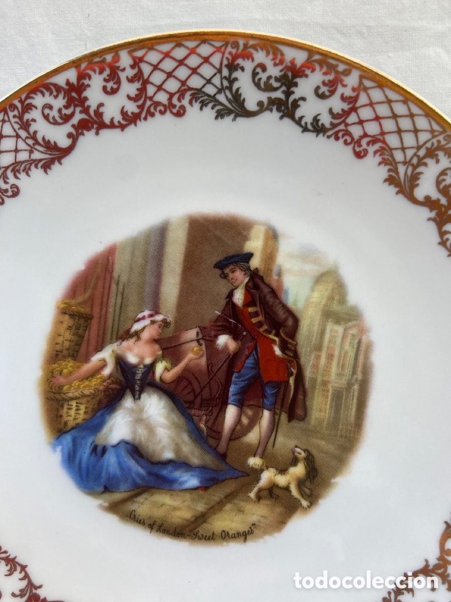 Antig&uuml;edades: Set de platos de porcelana - Foto 8
