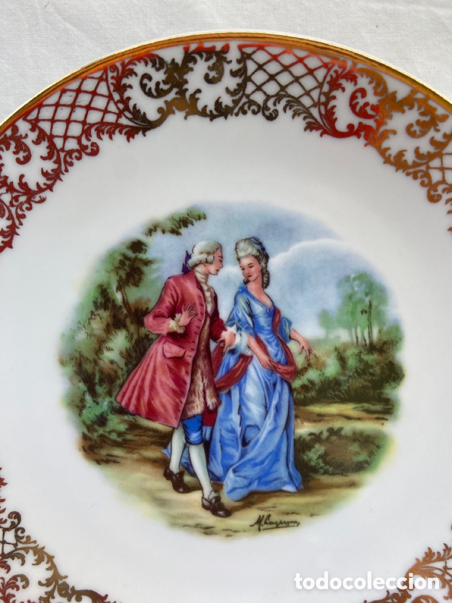Antig&uuml;edades: Set de platos de porcelana - Foto 10