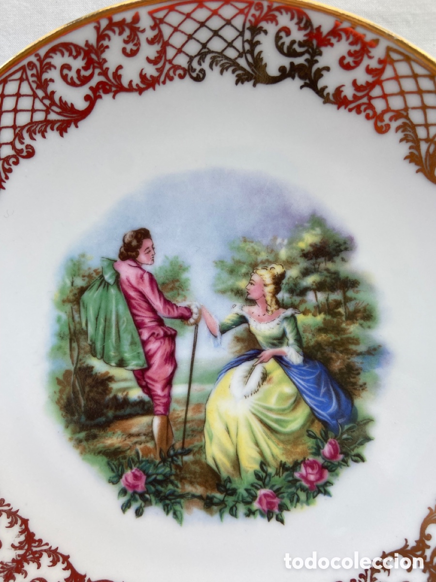 Antig&uuml;edades: Set de platos de porcelana - Foto 12