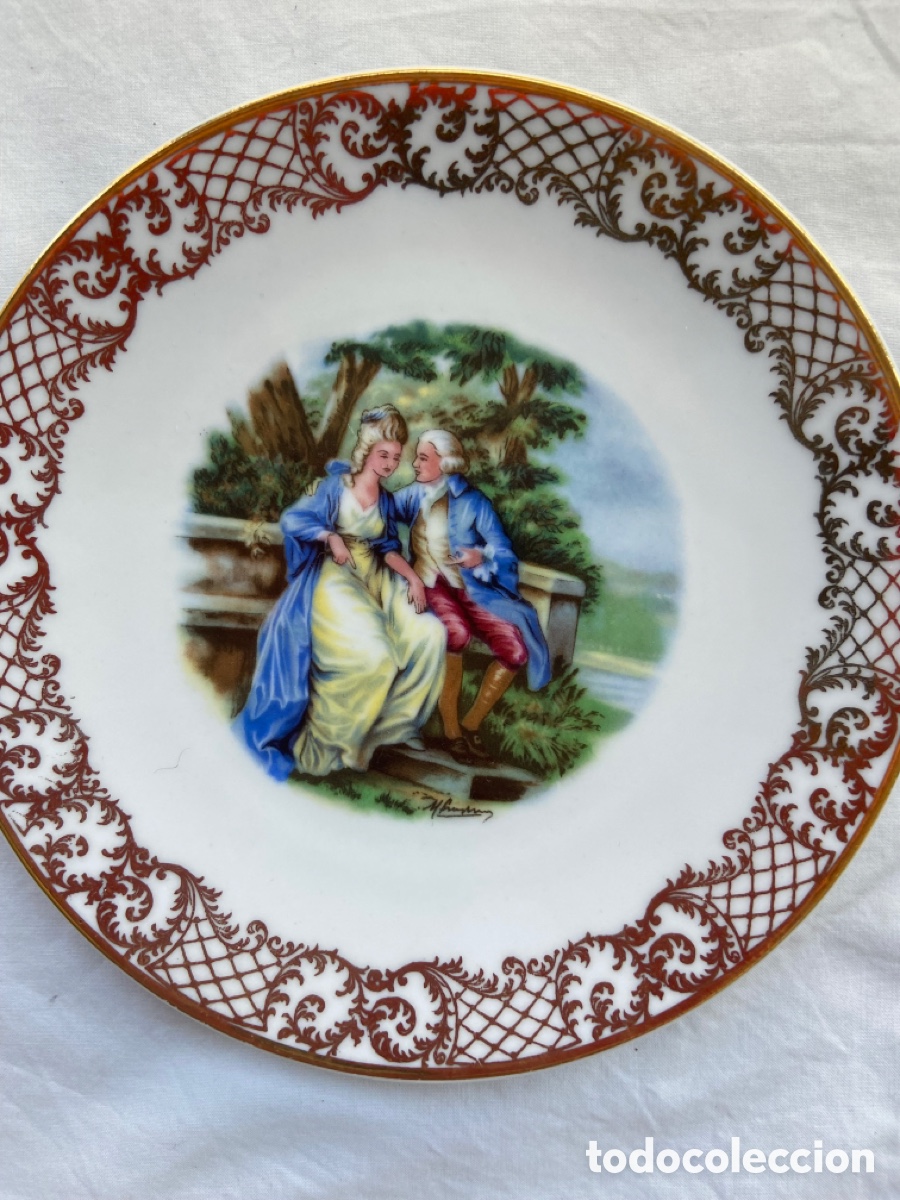 Antig&uuml;edades: Set de platos de porcelana - Foto 13