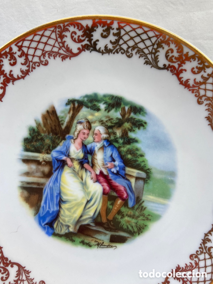 Antig&uuml;edades: Set de platos de porcelana - Foto 14