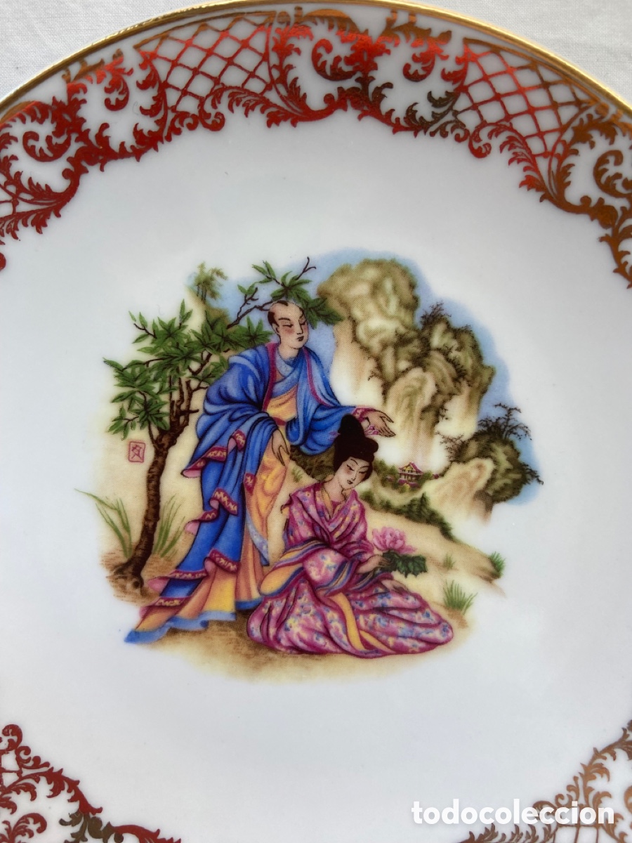 Antig&uuml;edades: Set de platos de porcelana - Foto 18