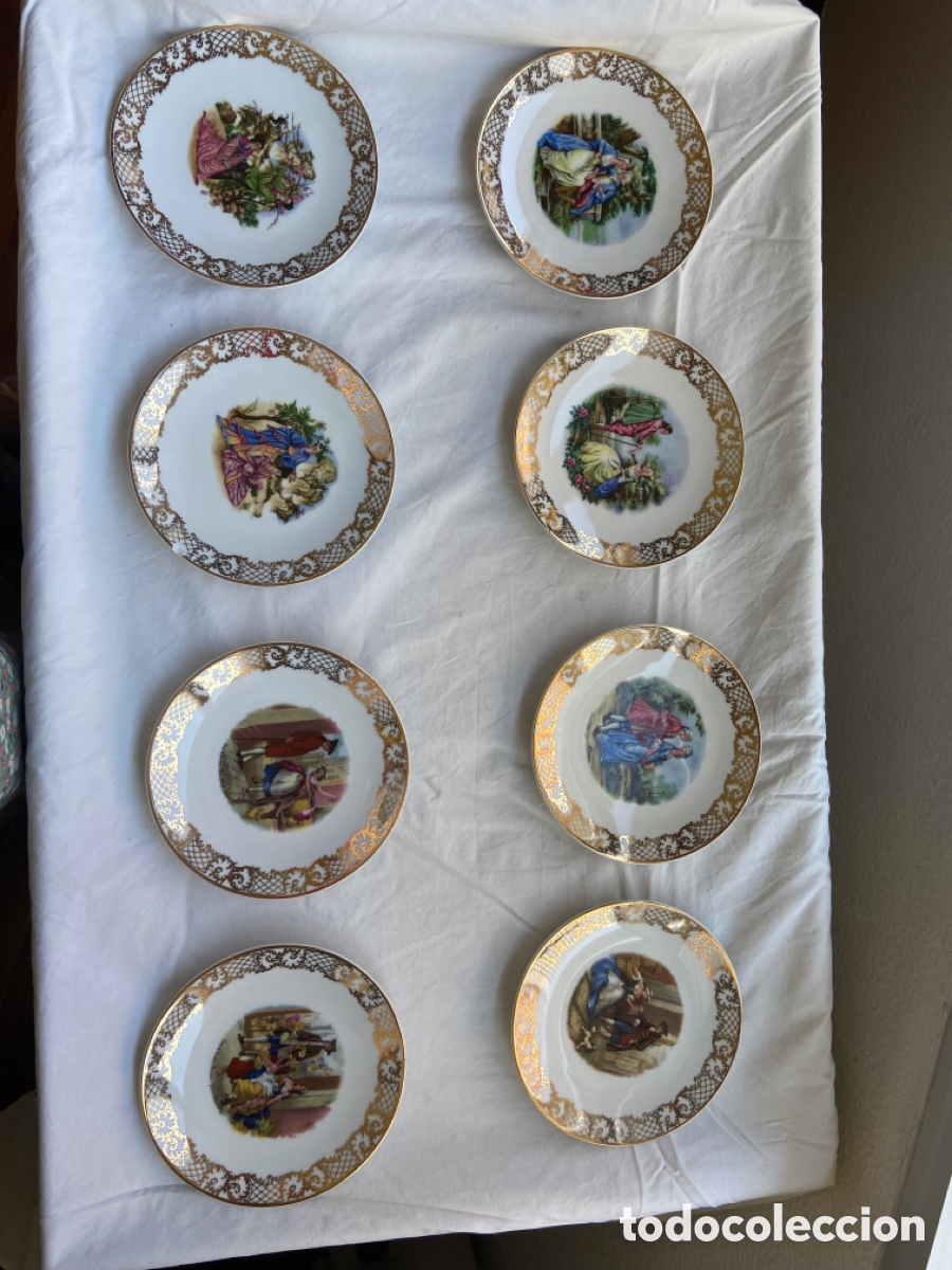 Antig&uuml;edades: Set de platos de porcelana - Foto 1
