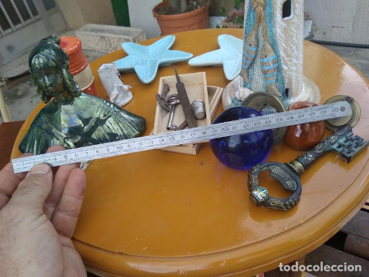Antig&uuml;edades: Regla francesa de acero de 30 cms. Rinconera. - Foto 2