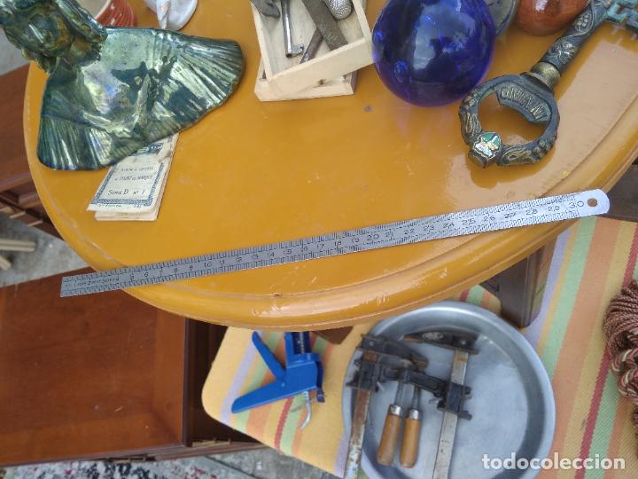 Antig&uuml;edades: Regla francesa de acero de 30 cms. Rinconera. - Foto 5