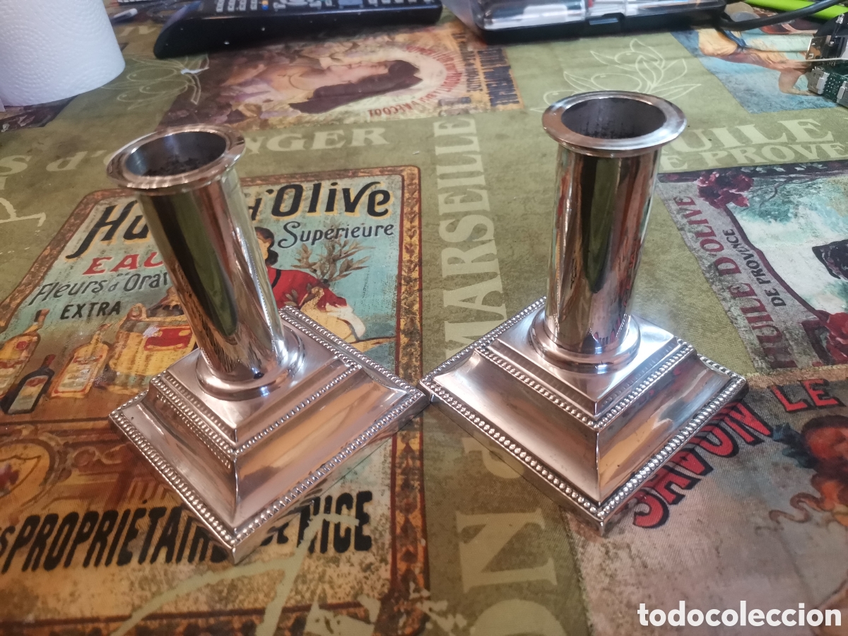 Antig&uuml;edades: Pareja de candelabros - Foto 1