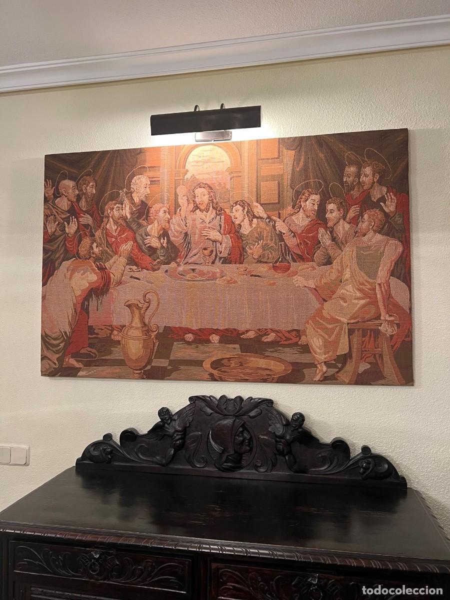 Antiquit&eacute;s: Antiguo tapiz representando la Santa Cena.