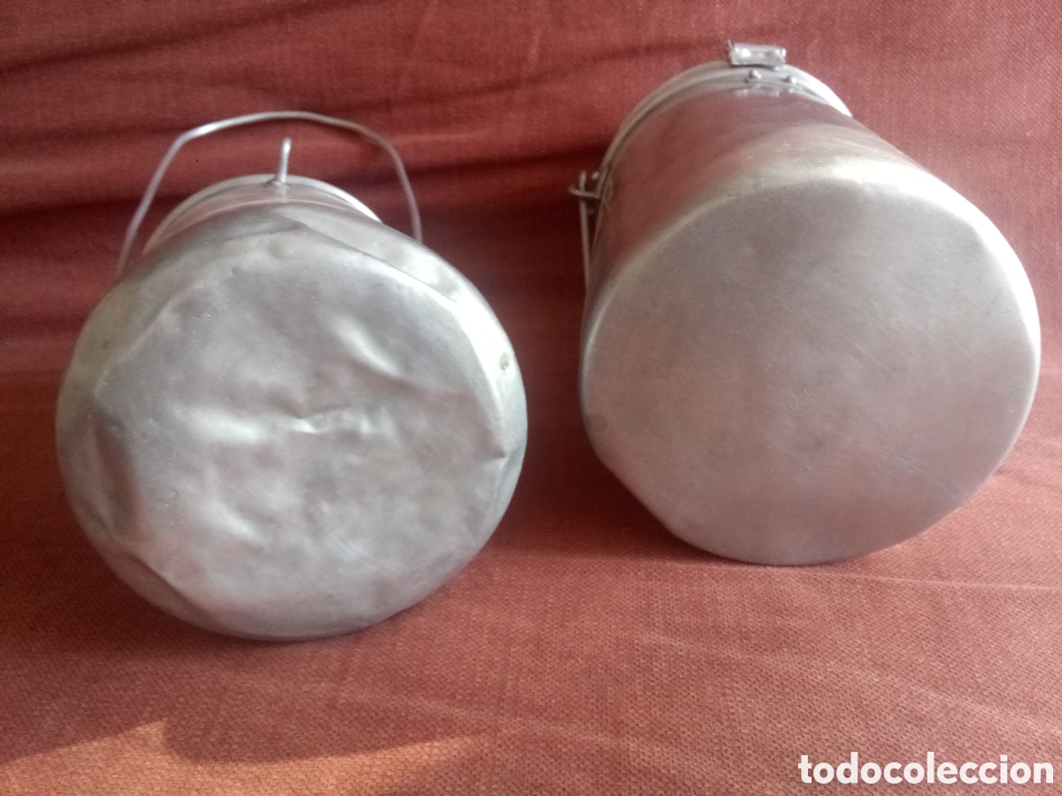 Antig&uuml;edades: DOS LECHERAS DE ALUMINIO - Foto 9