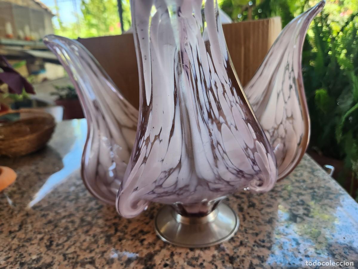 Antig&uuml;edades: Centro de cristal de murano - Foto 2