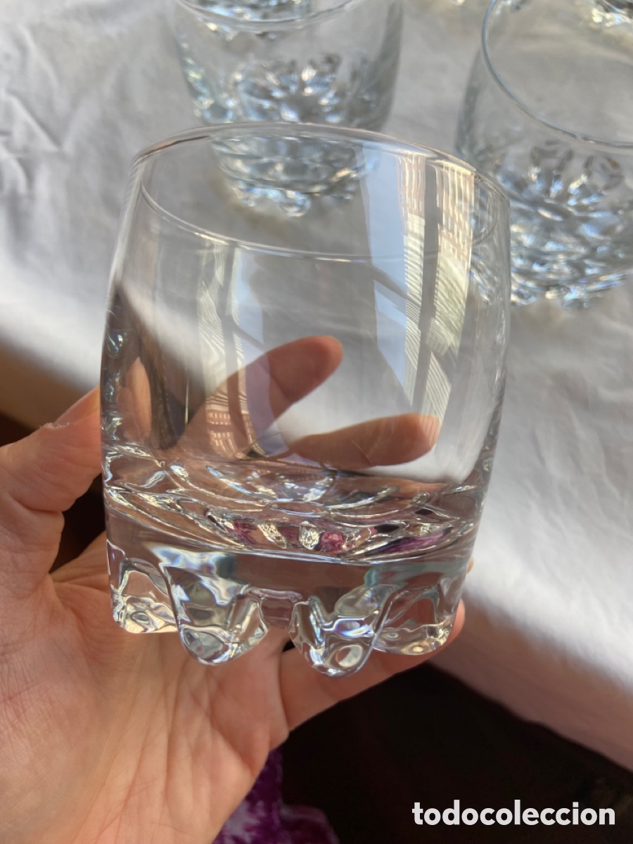 Antig&uuml;edades: Set de 9 vasos de cristal de whisky - Foto 2