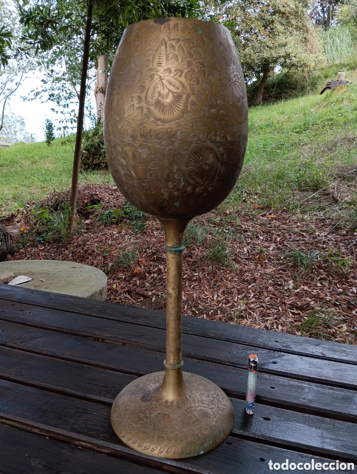 Antig&uuml;edades: ANTIGUA GRAN COPA EN LAT&Oacute;N. 50 cm. - Foto 2